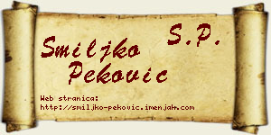 Smiljko Peković vizit kartica